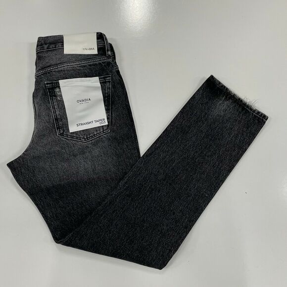 Ovadia & Sons New York Men's Straight Taper Jeans 003 Black Denim Size 32 NWT - Picture 4 of 12